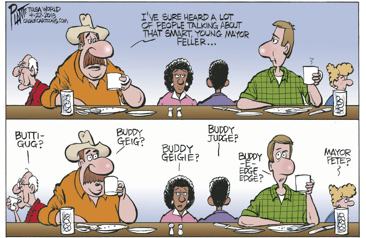 Bruce Plante Cartoon: Mayor Pete Buttigieg